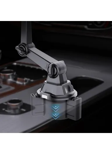 Universal Multifunction Car Cup Holder Mount Cell Phone Clamp Bracket with Dual Food Tray CP252A