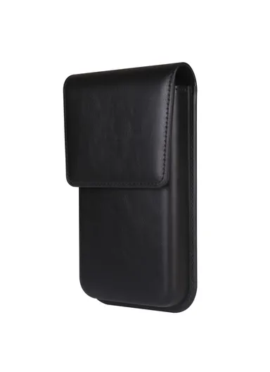 Vertical Phone Holster Belt Clip Case for Universal 6.1-6.3 Inch Waist Phone Pouch Large Flap Design - Black