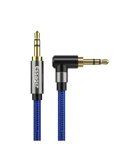3.5mm Jack Male to Male Audio AUX Cable for PC Mobile Phone Speaker, 1.5m - Blue