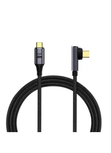 2m PD 100W 5A USB4.0 Front-Angled Magnetic Charging Cable 8K / 60hz Type-C to Type-C 20Gbps Data Cable