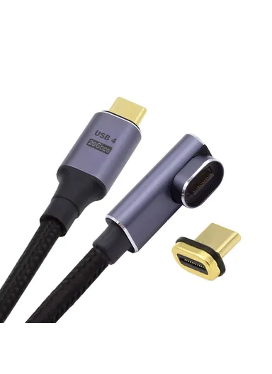 USB-C Magnetic 90-Degree Connector USB4 Cable 20Gbps 100W Charging Cord 8K / 5K Video Cable UC-034-LP 