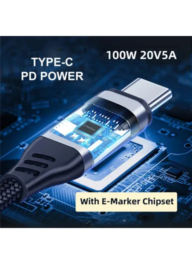 USB-C Magnetic 90-Degree Connector USB4 Cable 20Gbps 100W Charging Cord 8K / 5K Video Cable UC-034-LP 