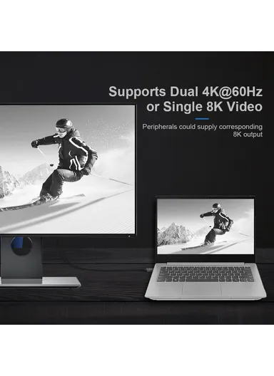 USB-C Magnetic 90-Degree Connector USB4 Cable 20Gbps 100W Charging Cord 8K / 5K Video Cable UC-034-LP 