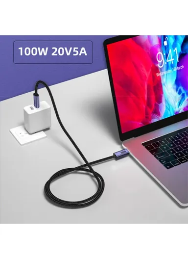 USB-C Magnetic 90-Degree Connector USB4 Cable 20Gbps 100W Charging Cord 8K / 5K Video Cable UC-034-LP 