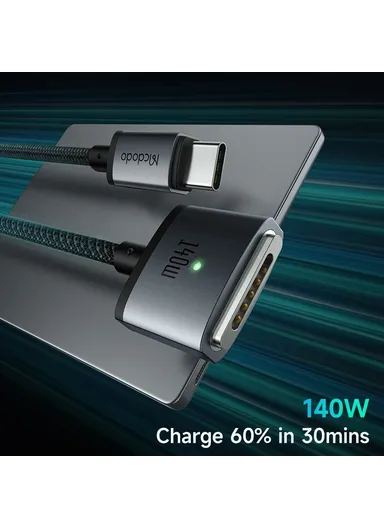 MDD 140W USB-C to Magsafe 3 Magnetic Cable 2m Fast Charging Cable with LED Indicator CA-1470 