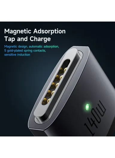 MDD 140W USB-C to Magsafe 3 Magnetic Cable 2m Fast Charging Cable with LED Indicator CA-1470 