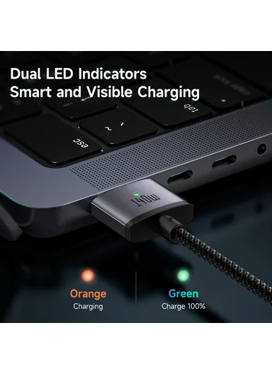 MDD 140W USB-C to Magsafe 3 Magnetic Cable 2m Fast Charging Cable with LED Indicator CA-1470 