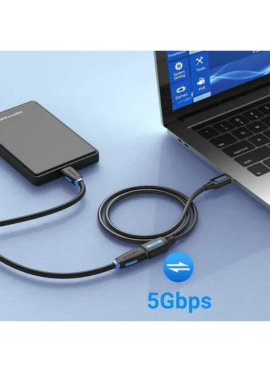 2m USB-A 3.0 Male to Female 5Gbps Data Transmission Extension Cable Round PVC Connection Cord CBHBD 