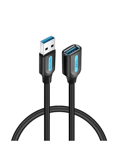 1m USB-A 3.0 Male to Female PVC Cable 5Gbps Data Transfer Round Extension Cord CBHBD