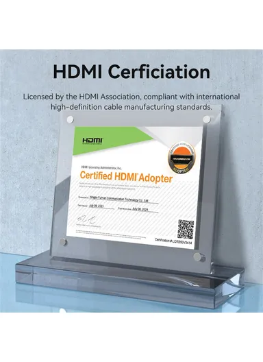 1m HDMI-A Male to Male 4K HD Video Cable Cotton Mesh Braided HDMI Cord ALLBF - Black