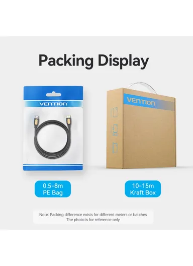 2m HDMI-A Male to Male PVC Cable 4K HD Video HDMI Cord  ALIBH - Black