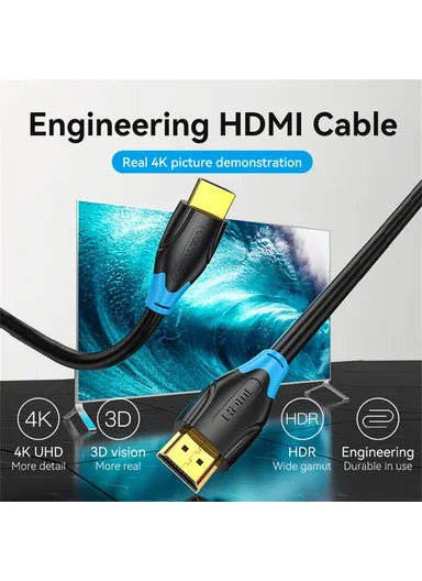 0.75m HDMI Cable 4K 60Hz HD Male to Male PVC Cord for Projector TV Box Laptop Monitor AACBE