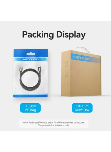 0.5m HDMI-A Male to Male PVC Cable 4K HD Video HDMI Cord ALIBD - Black