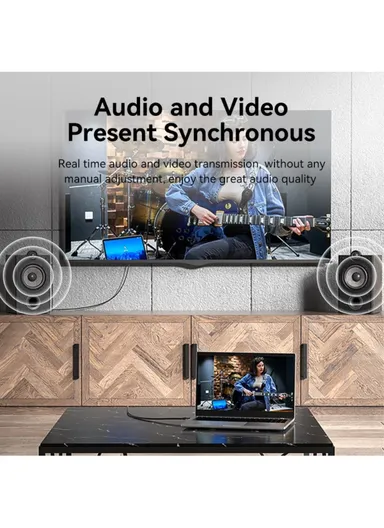 0.5m HDMI-A Male to Male PVC Cable 4K HD Video HDMI Cord ALIBD - Black