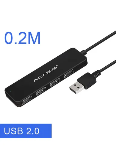 0.2m Cable 480Mbps Data Transmission 4 Ports USB2.0 Hub Splitter for Computer Laptop AB2-L42 