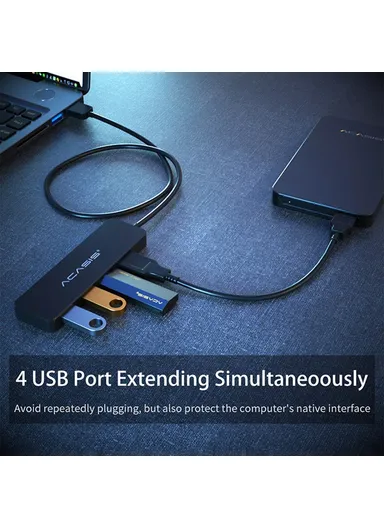 0.2m Cable 480Mbps Data Transmission 4 Ports USB2.0 Hub Splitter for Computer Laptop AB2-L42 