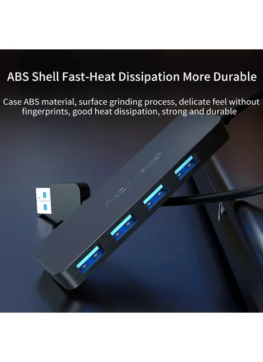 0.2m Cable 480Mbps Data Transmission 4 Ports USB2.0 Hub Splitter for Computer Laptop AB2-L42 