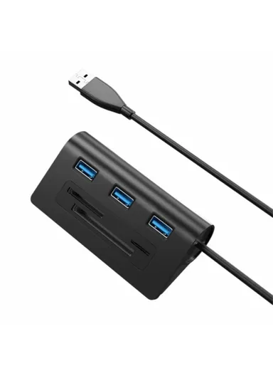 6-in-1 3xUSB3.0 + TF / SD / CF Card Slots USB Hub Splitter HS0023