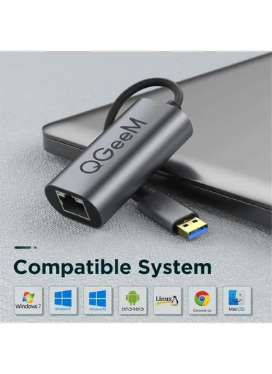 USB 3.0 to Gigabit Ethernet Adapter USB to RJ45 LAN Wired Converter Compatible with Nintendo Switch Wii MacBook All USB Devices  UA05-A 