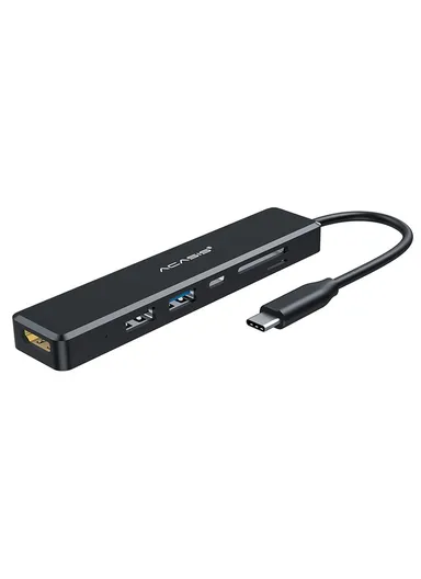 6 in 1 Type C to USB 2.0 HDMI Hub Dock USB-C Type A 3.0 Splitter TF/SD Card Reader Support PD 60W Charging CM069