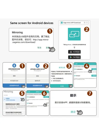 2m Cable Sync Screen Connector HDMI Adapter for Micro USB, Type-C, Lightning &amp; USB Devices to TV HM14