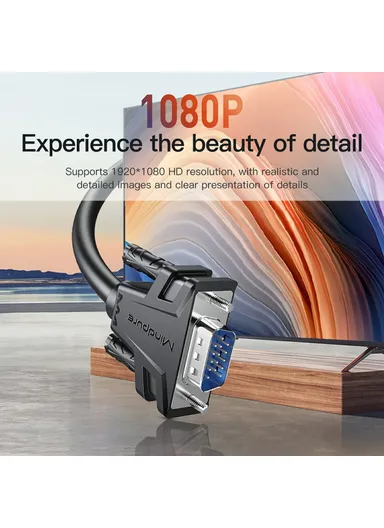 15m VGA 3+6 1080P HD Video Cable for Laptops Monitors Projectors VG002
