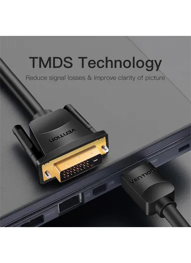 1.5m HDMI Conversion Cable HDMI to DVI Gold Plated 4K 1080P Two-Way Converter Cord ABFBG 