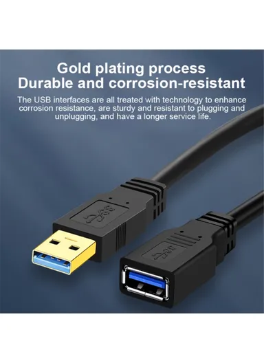 2m USB 3.0 Male to Female Extension Cord High Speed PVC Data Transfer Cable