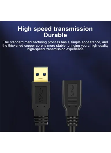 2m USB 3.0 Male to Female Extension Cord High Speed PVC Data Transfer Cable
