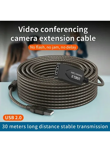 10m USB2.0 Male to Female PVC Extension Cable Conference Camera Scanner Conversion Cord U201
