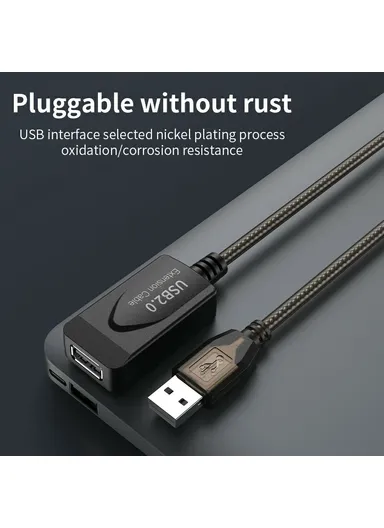 10m USB2.0 Male to Female PVC Extension Cable Conference Camera Scanner Conversion Cord U201