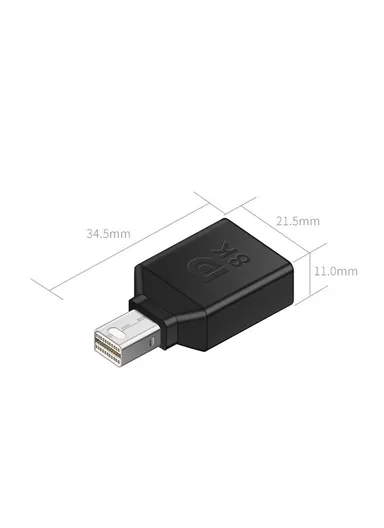 DP Female to Mini DP Male Adapter DisplayPort 1.4 8K Converter for Notebook Computer Projector