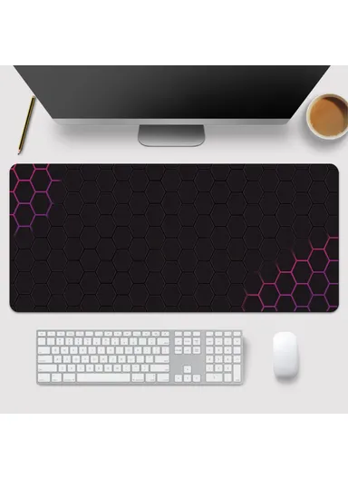 Large Mouse Pad Honeycomb Pattern E-Sport Gaming Desktop Mat (W120 X D50 X T0.3)Cm - Style 18