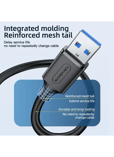 3m High Speed Bi-Directional Data Transfer USB 3.0 Male to Male Extension Cable US101