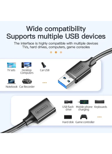 1.5m Fast Speed USB 3.0 Extension Cable Male to Female Extender Cord for Laptop PC US103 