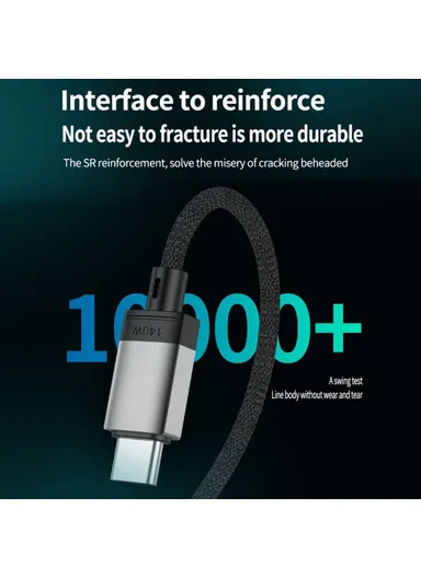 2m PD 140W Compatible with MagSafe 3 Nylon Braided USB-C to Magnetic Charging Cable for MacBook - Grey