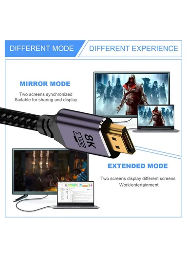 0.5M HDMI Male to Male 8K Video Adapter Cable with Magnetic Connector MG-HDM