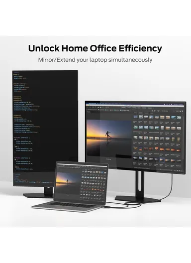 2m HDMI to Magnetic Absorption Type-C 4K 60Hz Output Video Adapter Cable Braided Cord for MacBook iMac iPad Pro