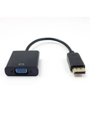 Big DisplayPort Male to VGA Female Converter Adapter Cable - Black