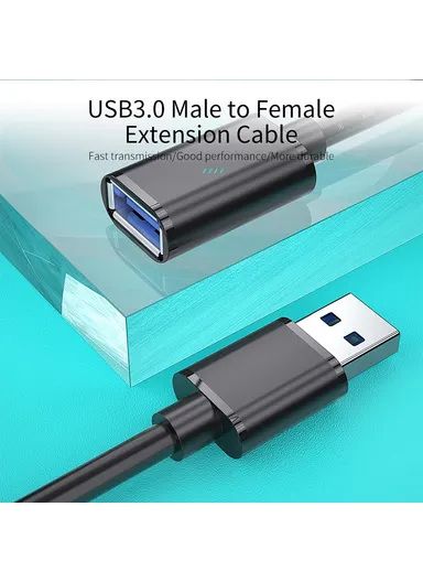 USB 3.0 Male to Female Extension Cable 2M