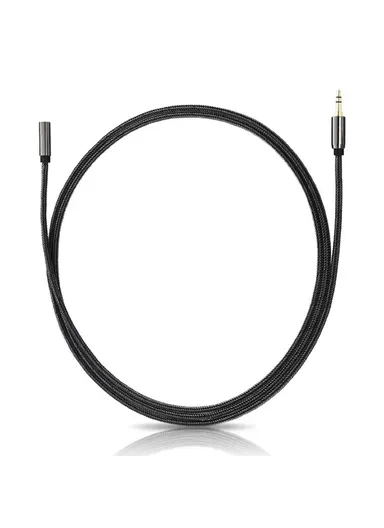 Audio Extension Cable Nylon Braided 3.5mm Male to Female AUX Cord for Smartphone Tablets Media Players, 5m