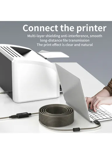 5m USB2.0 Male to Female PVC Extension Cable Conference Camera Scanner Conversion Cord U201