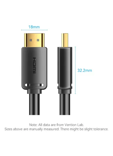 5m HDMI Male to Male Gold Plated Adapter Cable 4K 30Hz PVC Wire  ALJBJ