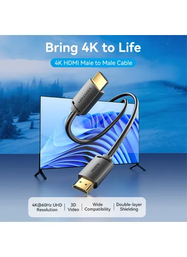 5m HDMI Male to Male Gold Plated Adapter Cable 4K 30Hz PVC Wire  ALJBJ