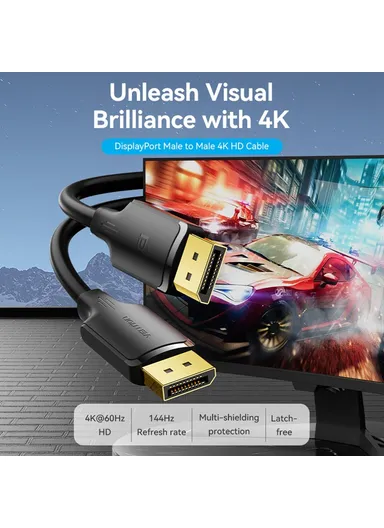 5m Gold Plated DisplayPort Cable 4K / 60Hz DP to DP Male to Male Wire HAKBJ