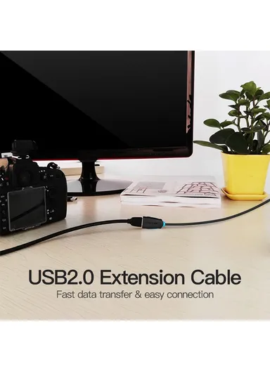 5m Driver Free USB 2.0 Extension Cable Data Cable for Xbox One PC Smart TV CBCBJ, Black 