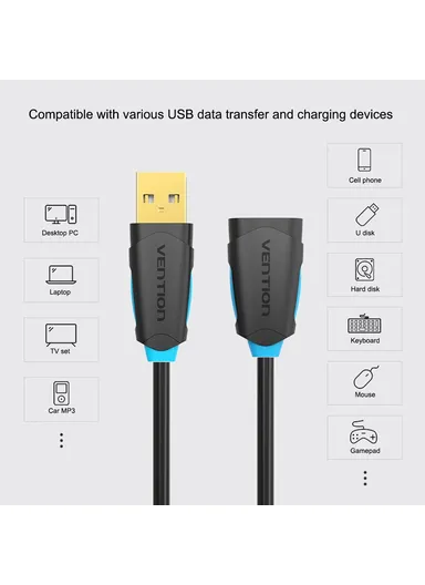 5m Driver Free USB 2.0 Extension Cable Data Cable for Xbox One PC Smart TV CBCBJ, Black 