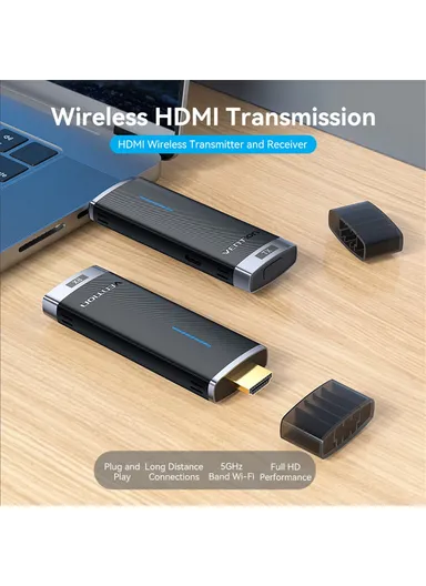 Wireless 1080P HDMI Transmitter + Receiver 40m Transmission HDMI Adapter - Black ADCB0