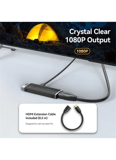 Wireless 1080P HDMI Transmitter + Receiver 40m Transmission HDMI Adapter - Black ADCB0