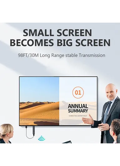 30m Range Wireless HDMI Transmitter Receiver HD Video Extender Kit H02TX-RX 98ft 